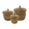 House Doctor Aufbewahrungskörbe Aske Mit Deckel, 3er-Set -Kerzen Kerzenhalter Verkaufsgeschäft 1539468