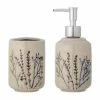 Bloomingville Handgemachtes Bad-Accessoires-Set Bea Mit Gräser-Motiv, 2-tlg. -Kerzen Kerzenhalter Verkaufsgeschäft 1555338